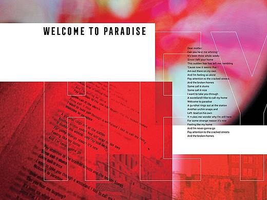 Welcome to Paradise-音乐海报设计-字体设计运用