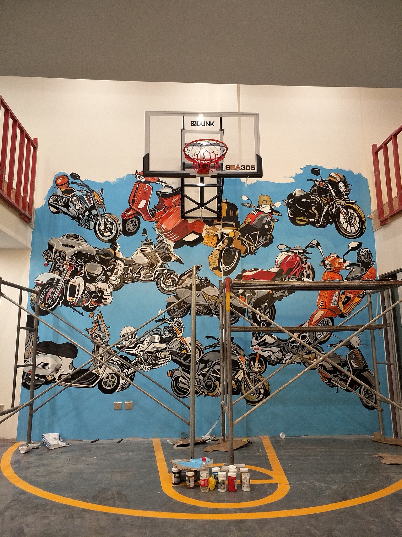 别墅机车手绘墙(2)未完待续