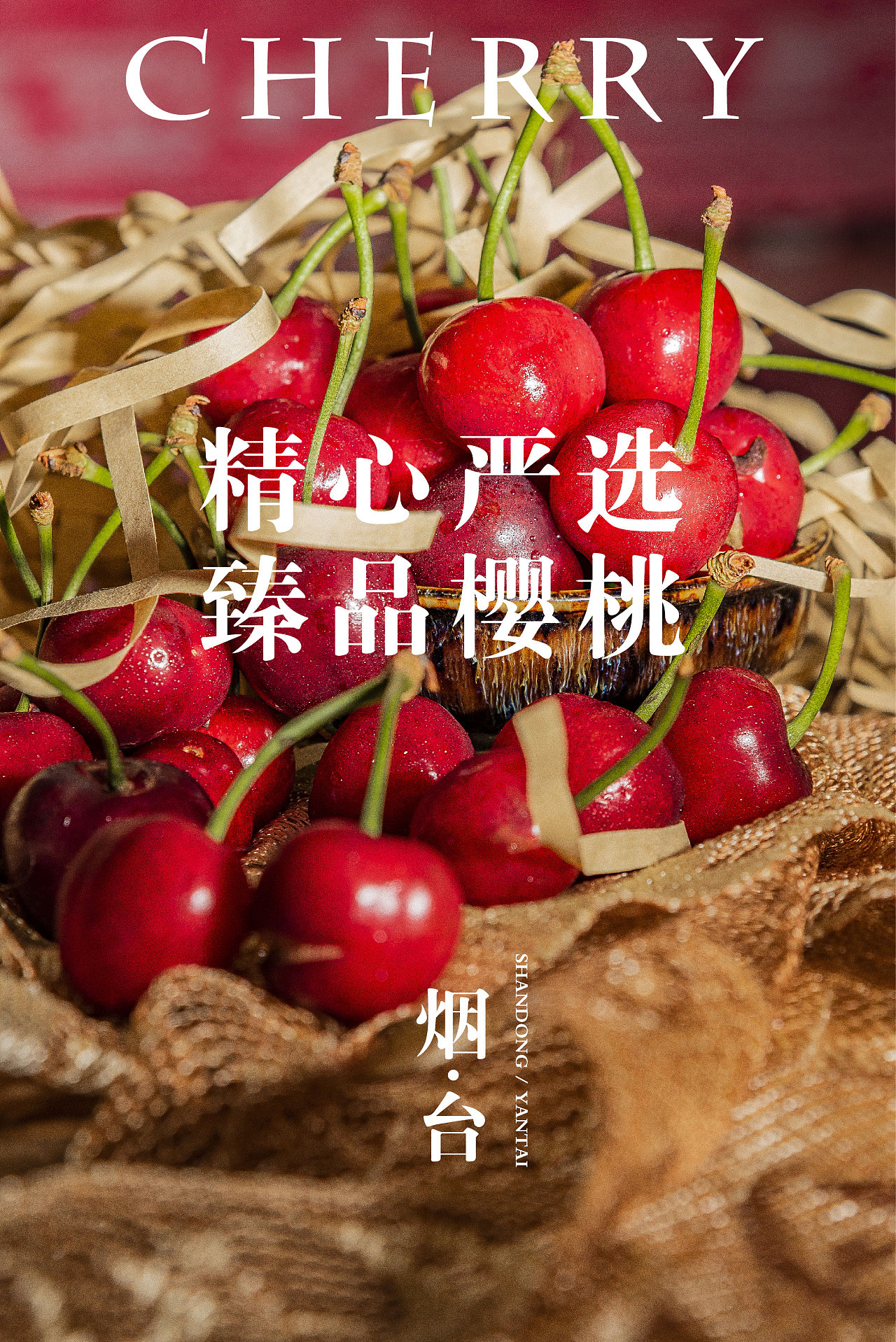 烟台大樱桃摄影海报