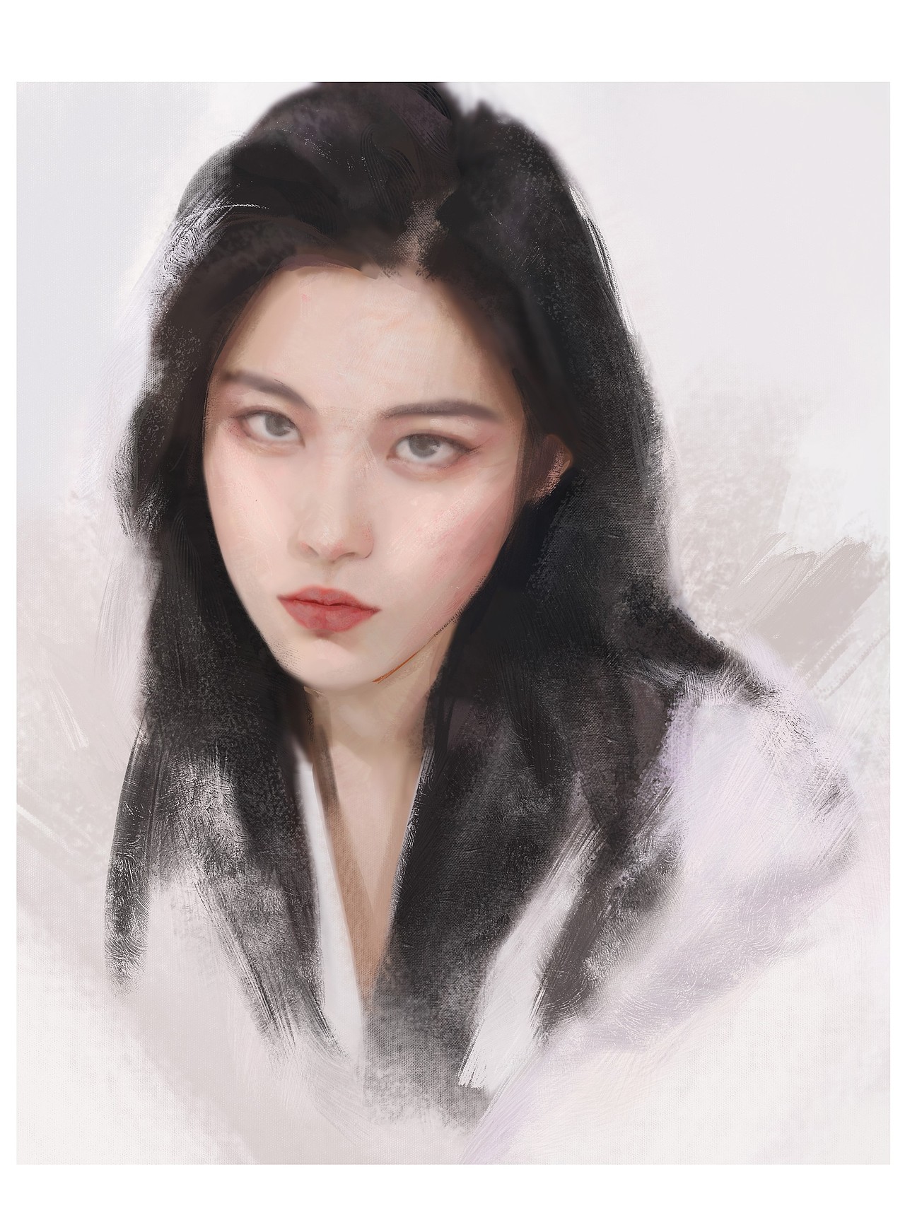 cctalk子不语绘画 课堂范画,抖音画画的白鹿