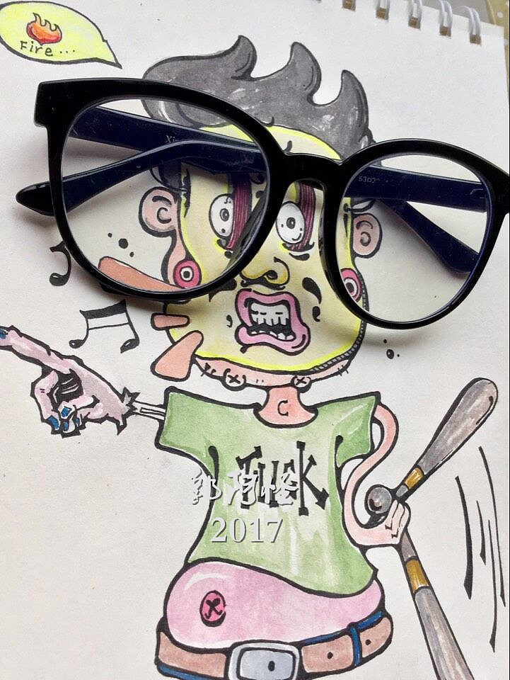 面具下的我（图ZNzg2MjgzMzY=） - 新锐潮流插画 - 站酷设计师郭阿怪原创素材 - 站酷ZCOOL