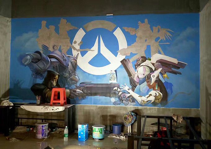 佛山网咖 墙绘墙画