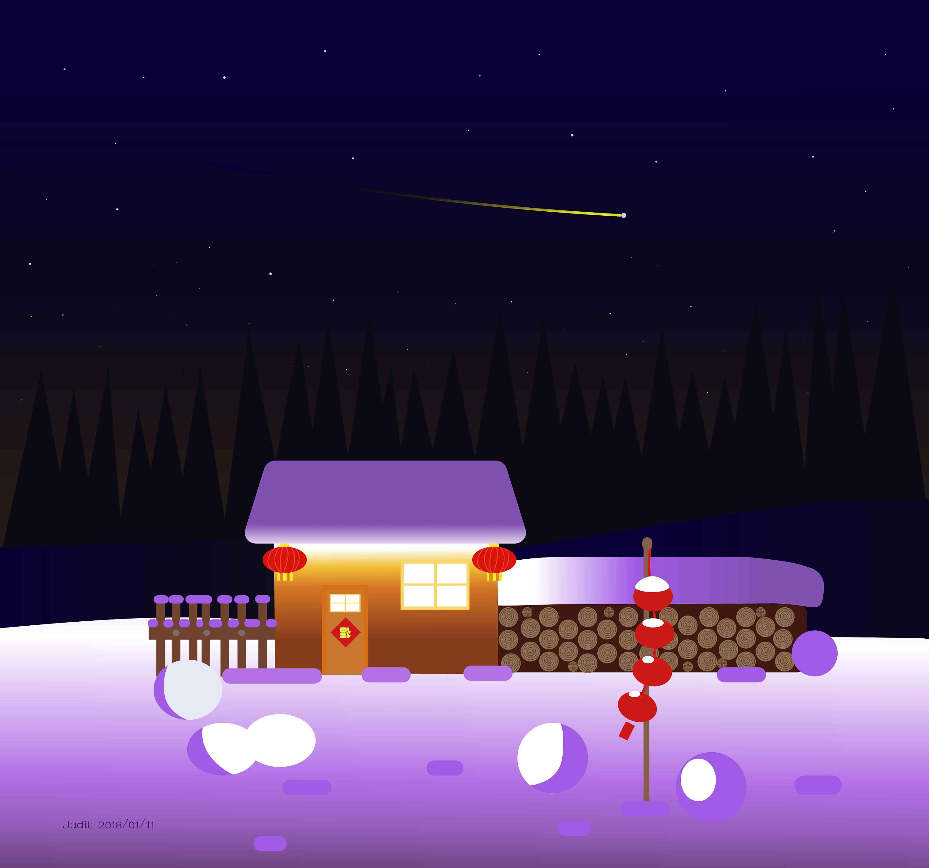 雪乡|插画|商业插画|zhuqingjudit - 原创作品 - 站酷 (zcool)