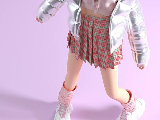 C4D&MD 服装建模渲染练习