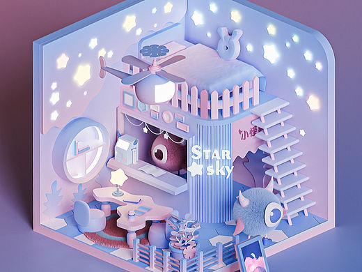 Blender建模练习|怪兽👾小房子