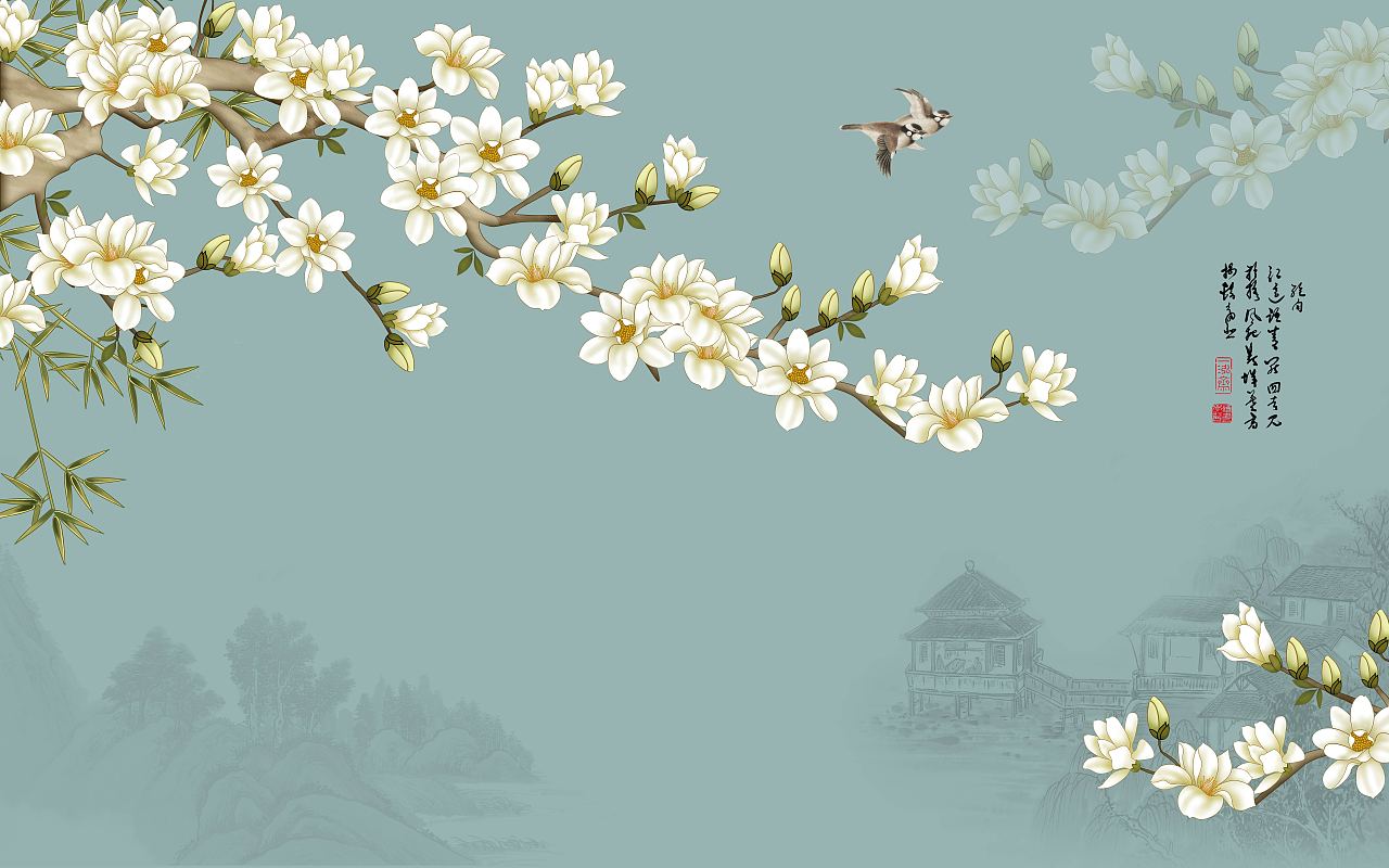 纱画、文创卷帘图案-花鸟（图ZMjg0NTU3OTc2） - 图案 - 站酷设计师裕隆家居原创素材 - 站酷ZCOOL