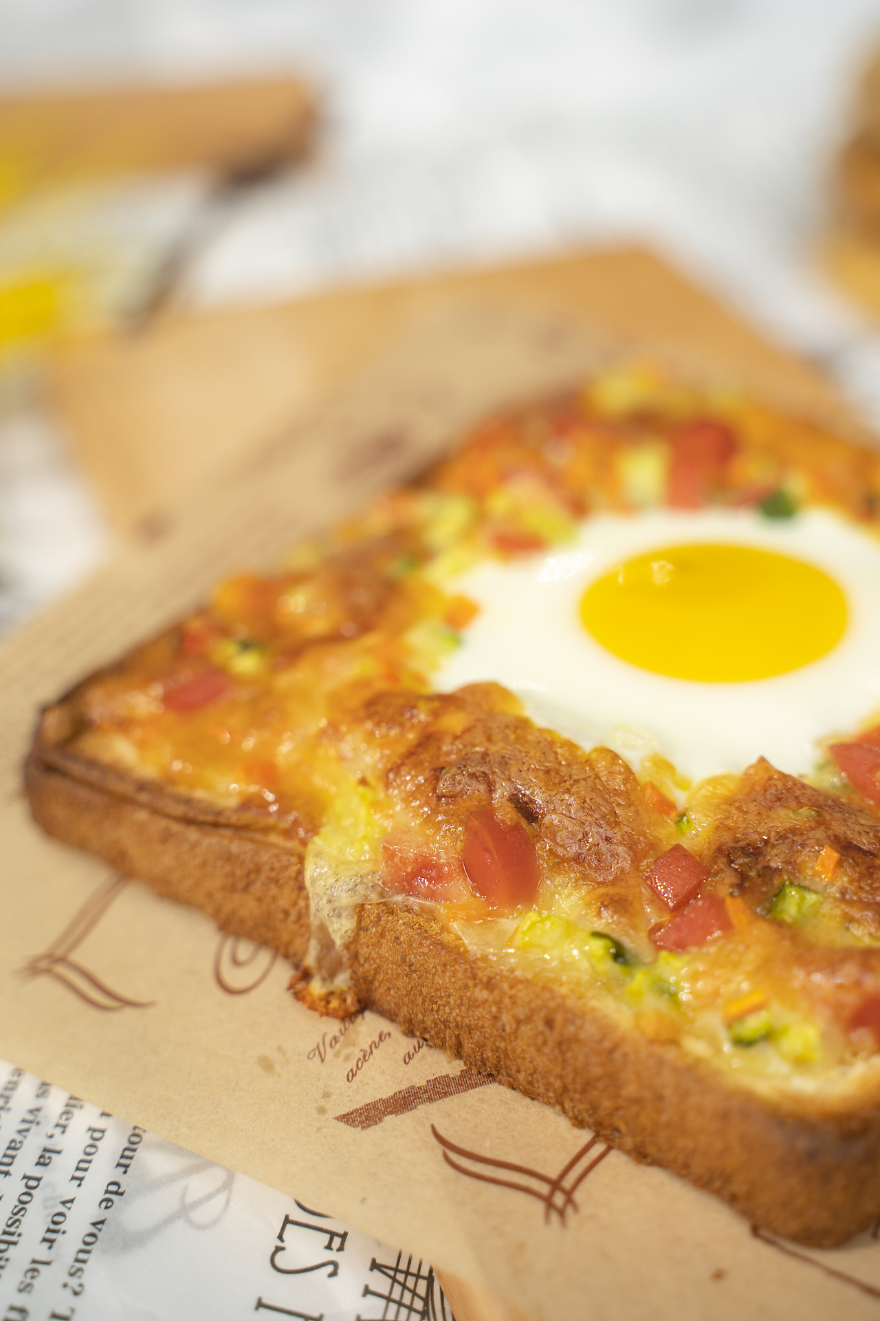 食谱【芝士太阳蛋焗吐司】