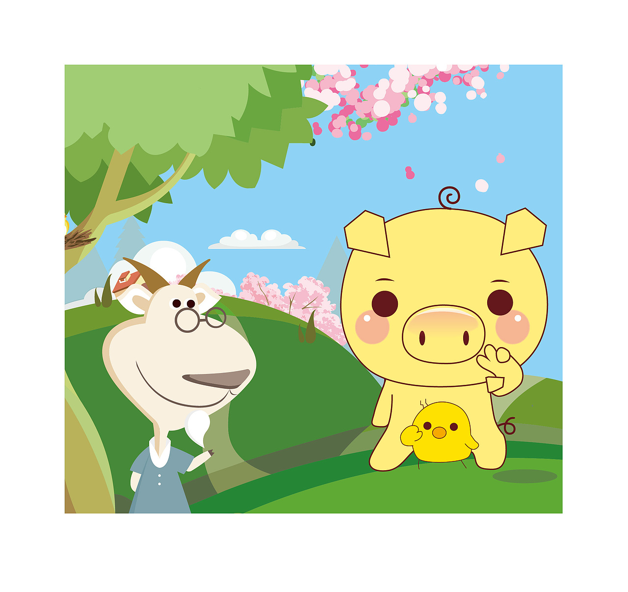 幸福小猪坚强（图ZMjY1ODA5NDcy） - 商业插画 - 站酷设计师良冬然原创素材 - 站酷ZCOOL