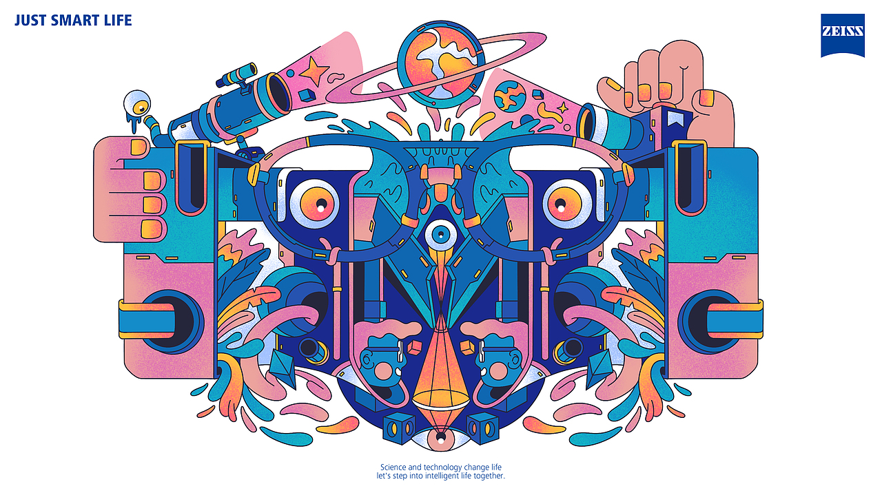 “透过蔡司看世界”（图ZMjIxMTgzMjI0） - 包装 - 站酷设计师大脑荷载原创素材 - 站酷ZCOOL