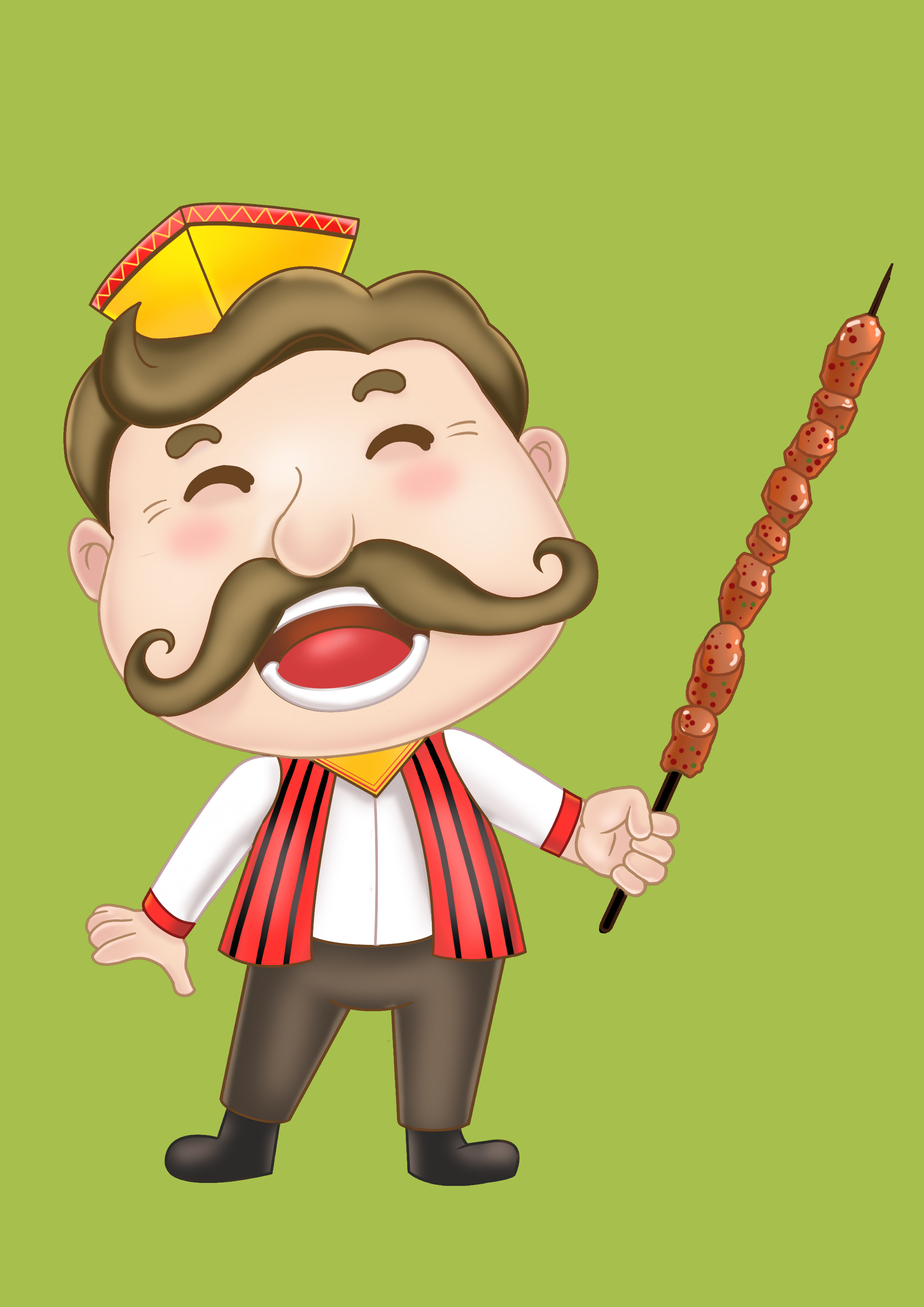 亚克西啦啦啦烧烤店卡通吉祥物设定