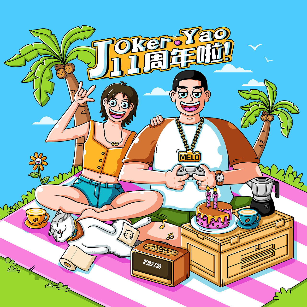 Joker & Yao周年插画（图ZMzEzOTg1NTky） - 艺术插画 - 站酷设计师6妖妖原创素材 - 站酷ZCOOL