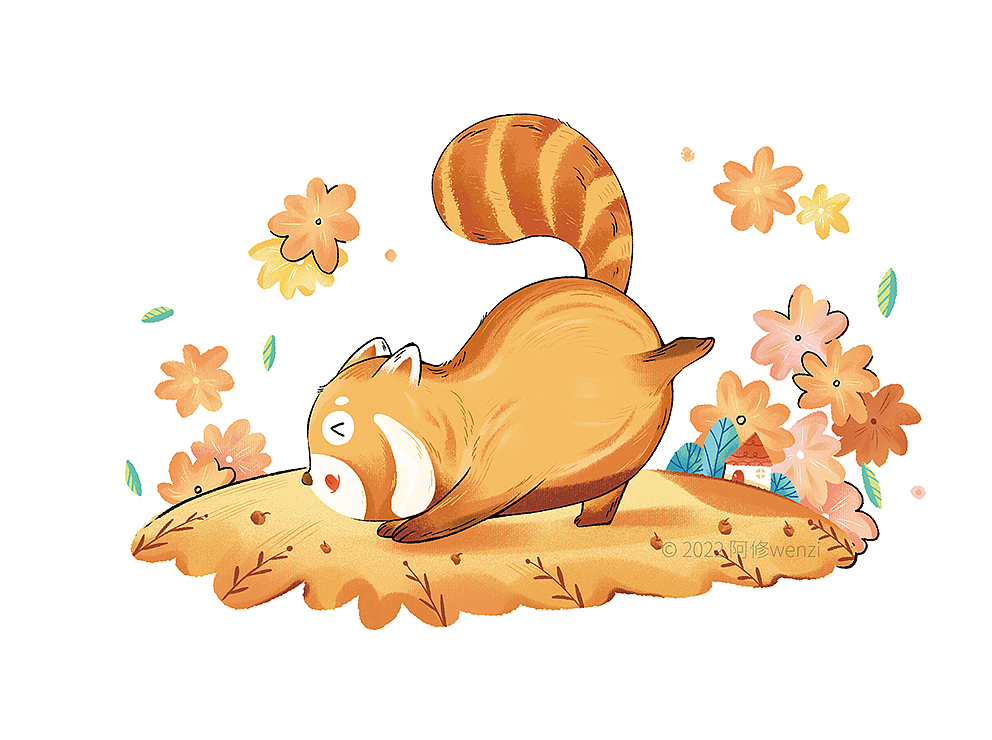 ochirly 珍惜保护动物主题插画