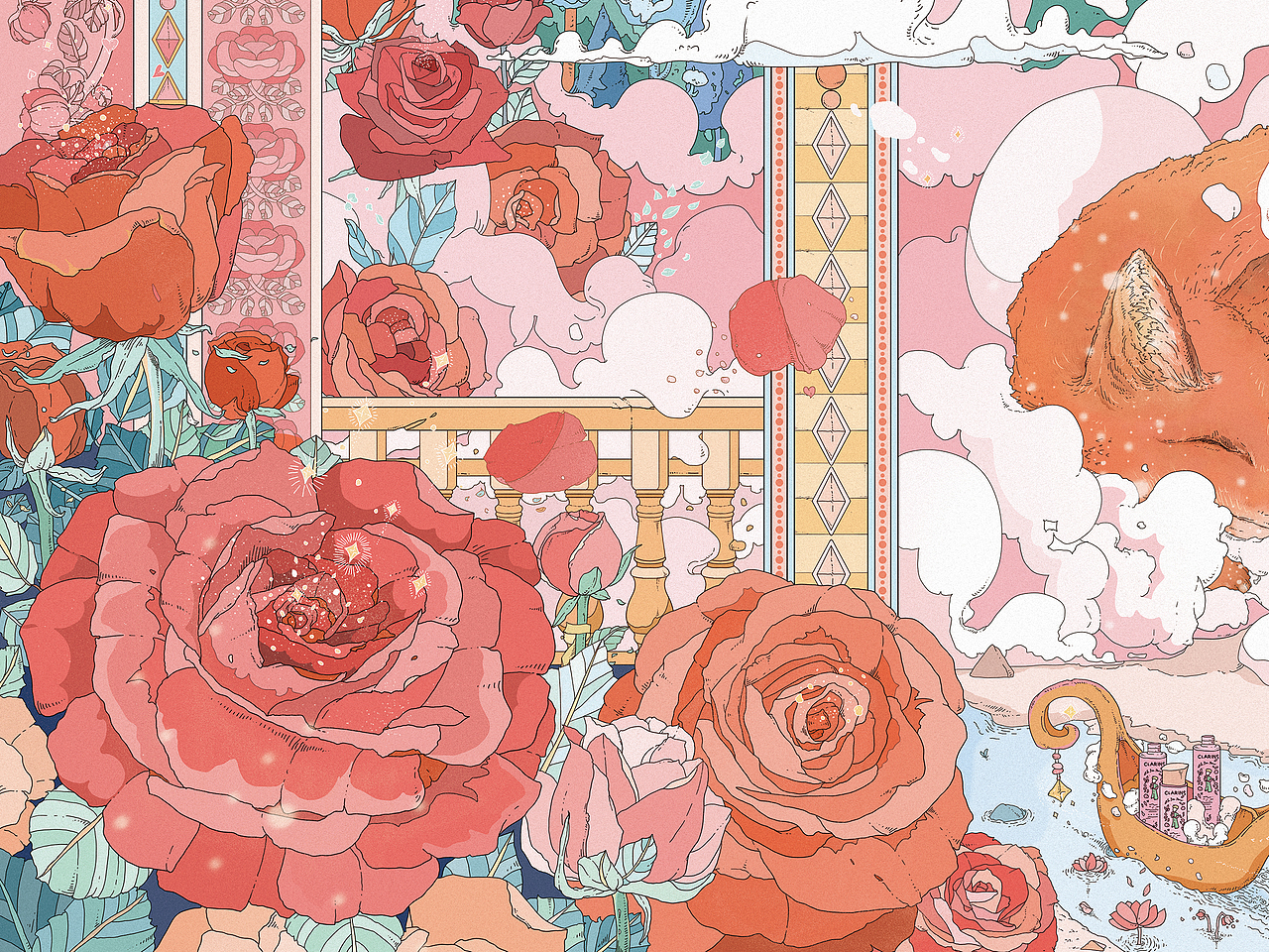 邂逅#粉嫩多巴胺少女#《弗洛伊德之梦》(图ZMzQzMjc4MDQ0) - 商业插画 - 站酷设计师ZBC_BETTER原创素材 - 站酷ZCOOL
