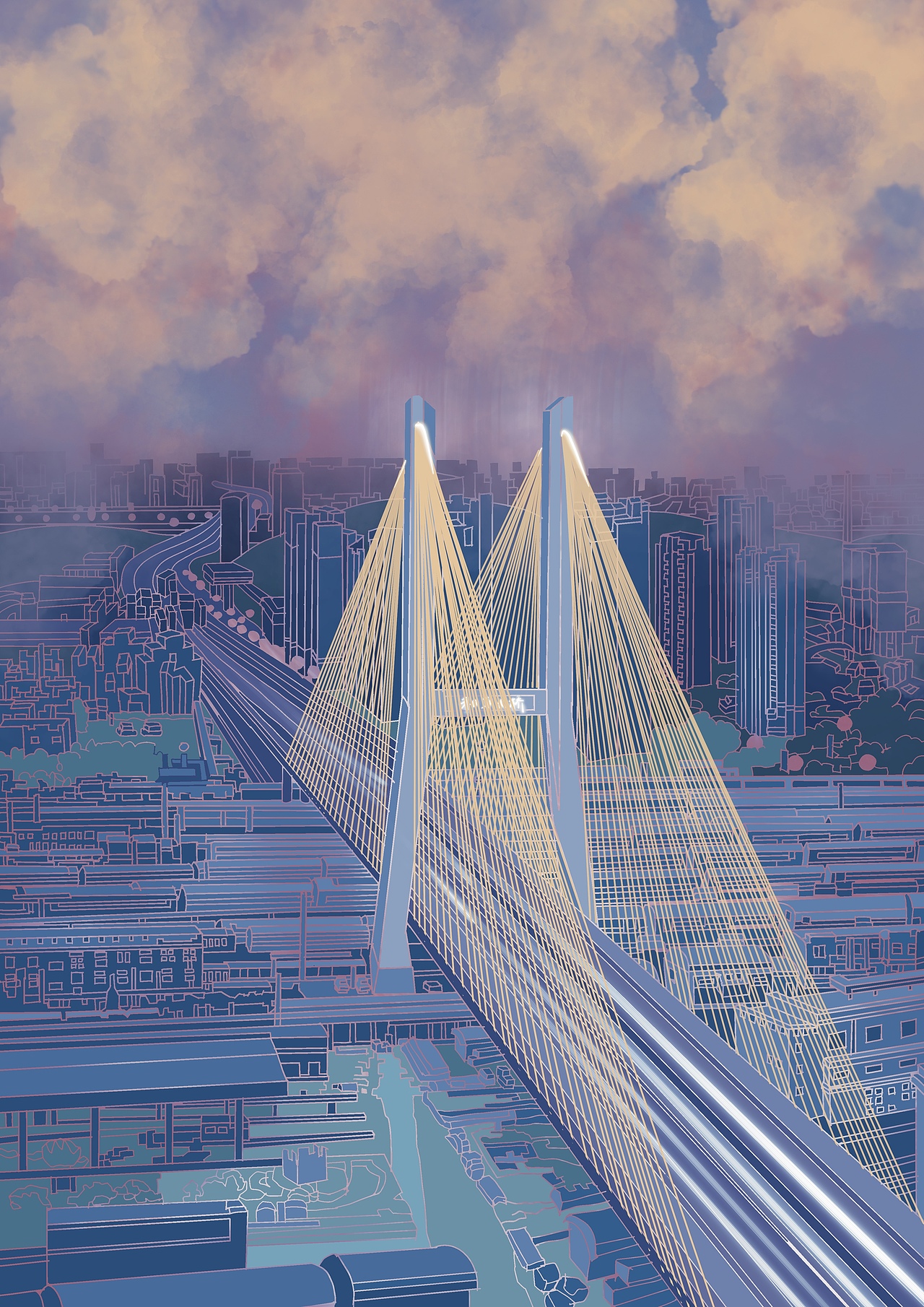 “实与幻”徐州建筑插画设计（图ZMzE0NjYyMjQw） - 创作习作 - 站酷设计师theri1ddlec原创素材 - 站酷ZCOOL
