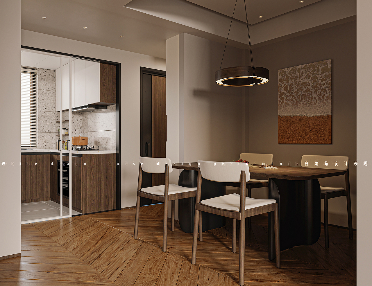 原木极简——白龙马效果图