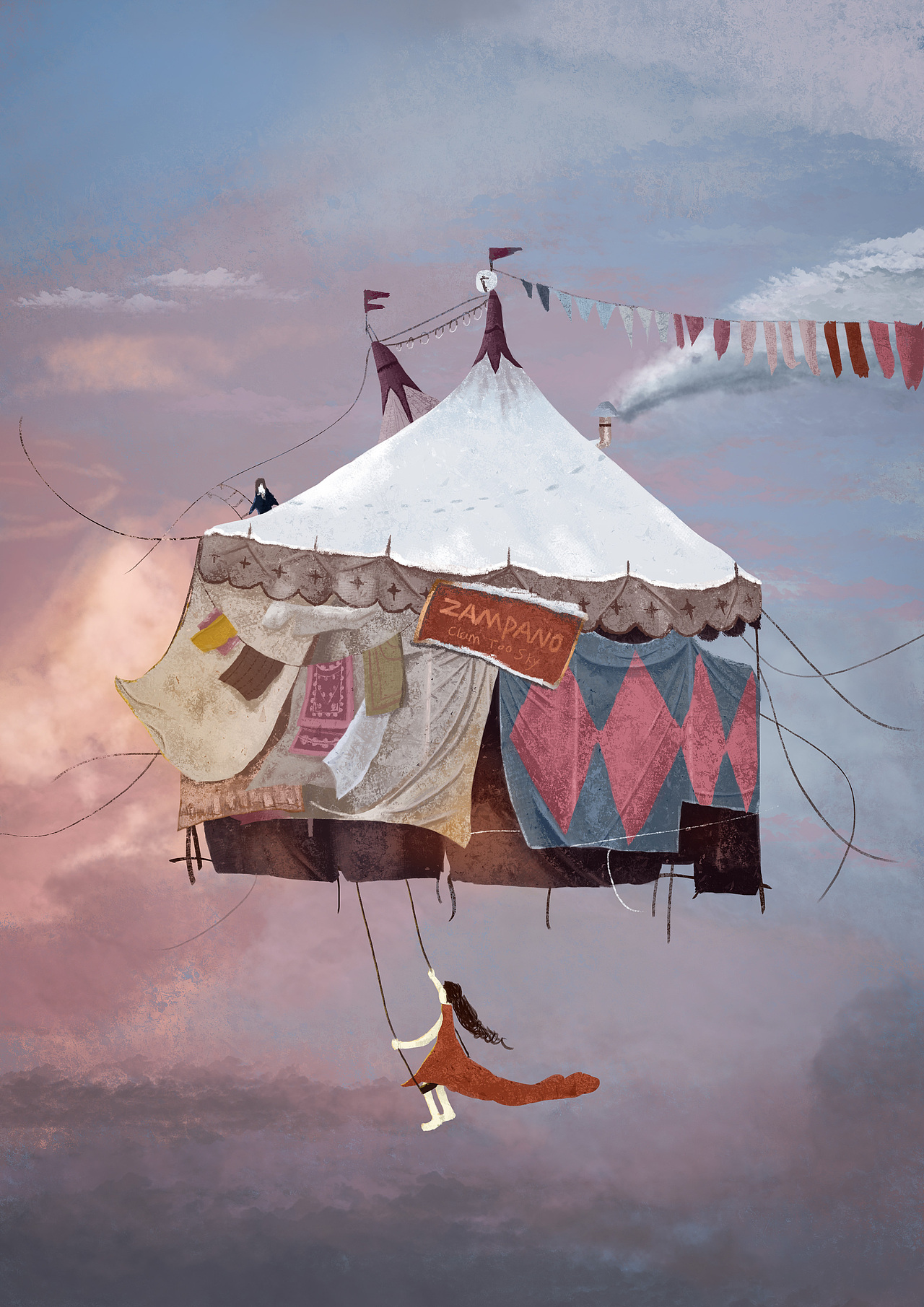 飞屋1--会飞的蒙古包,最后一个飞屋感觉画的最好的,放在最前面,哈哈