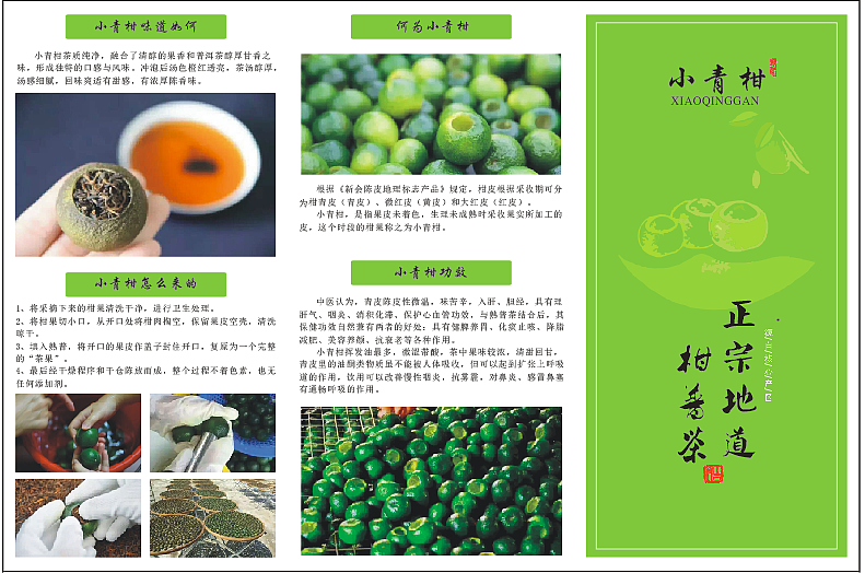 茶叶-小青柑产品折页（图ZODY2NTQ4ODg=） - 宣传物料 - 站酷设计师洁洁同学原创素材 - 站酷ZCOOL