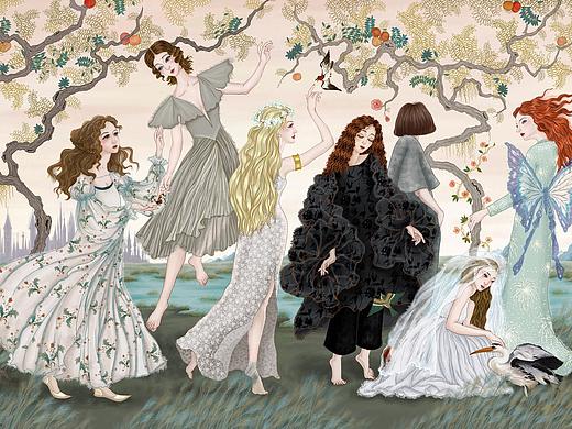 時(shí)裝插畫——年華中綻放（個(gè)人主頁-ZNDY2NzYxOTI=） - 商業(yè)插畫 - 站酷設(shè)計(jì)師李圣男原創(chuàng)素材 - 站酷ZCOOL