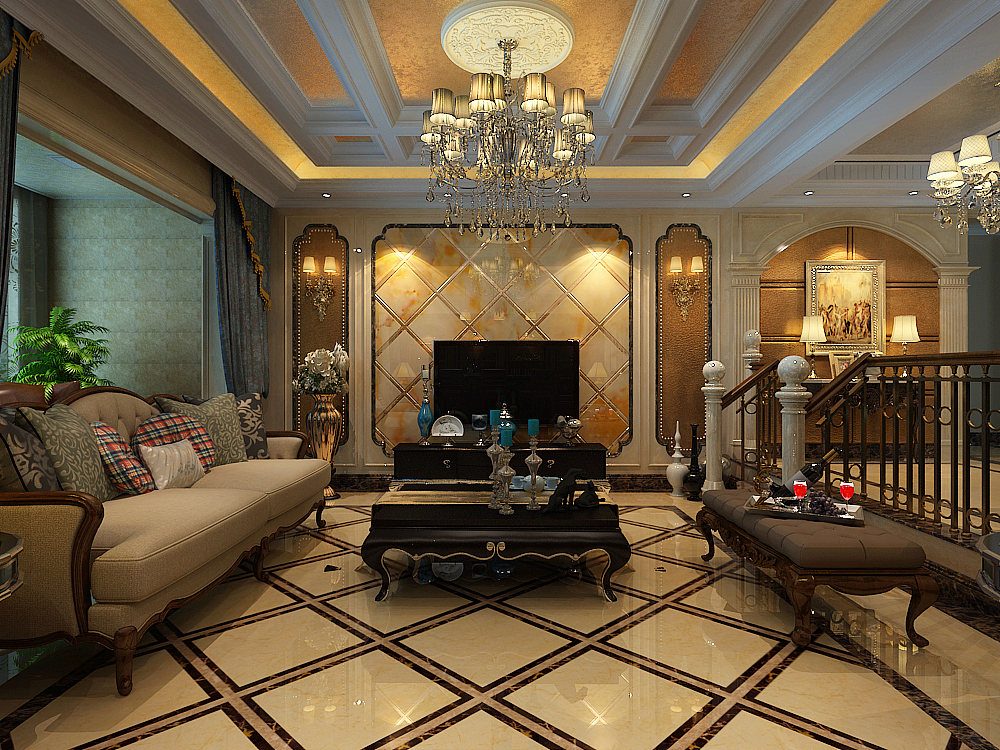 【保定梵壹装饰】国赫300平欧式风格案例赏析（图ZMjMzODEyNzY0） - 家装设计 - 站酷设计师保定梵壹装饰原创素材 - 站酷ZCOOL