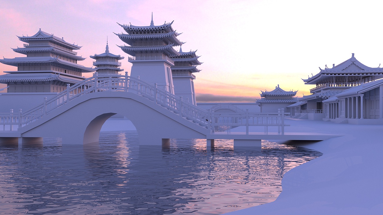 c4d古建,整套建模