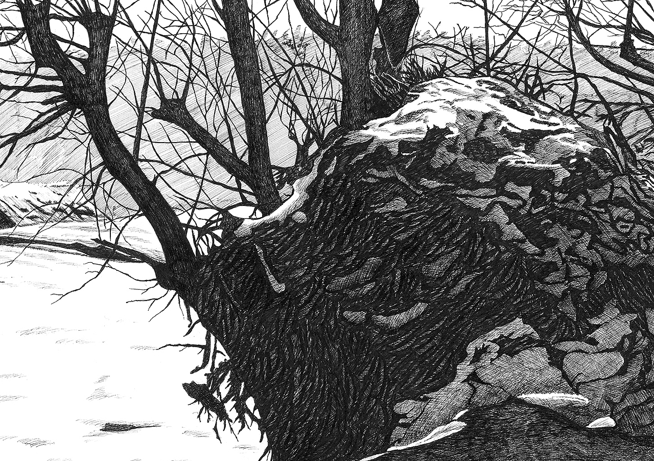 钢笔画雪景（图ZMjYzNDY2OTY=） - 绘画 - 站酷设计师loong_原创素材 - 站酷ZCOOL