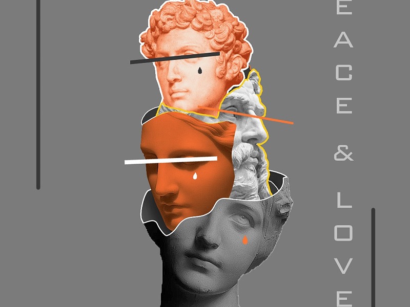 拼贴练习ps蒸汽波海报