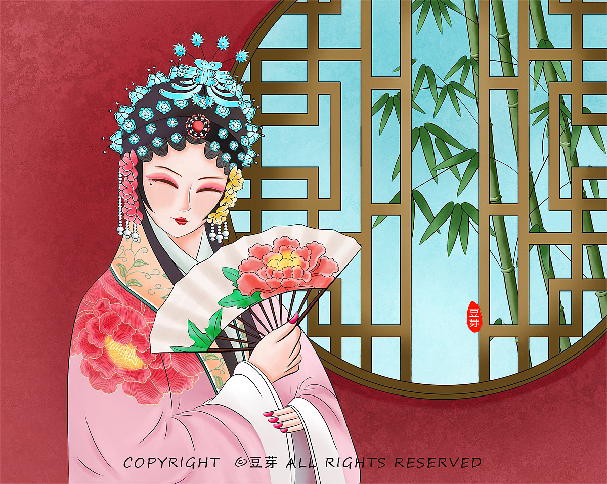 京剧人物插画