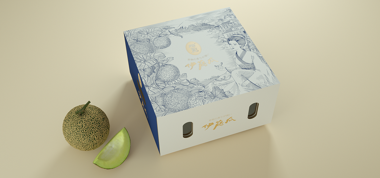 网纹瓜包装设计-design by weachen