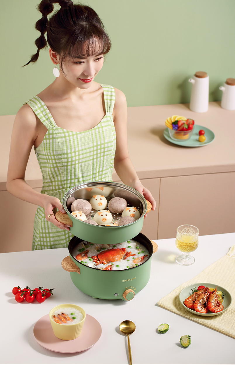 摩动多功能一体电热煮炒锅