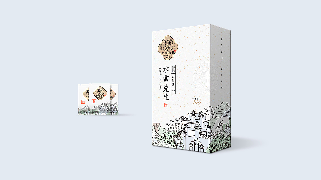 贵州《水书先生》品牌茶叶包装设计（图ZMjY2NzMwMDQ0） - 包装 - 站酷设计师创意阿叶原创素材 - 站酷ZCOOL