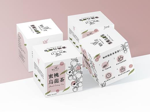 手绘风格水果茶包装设计