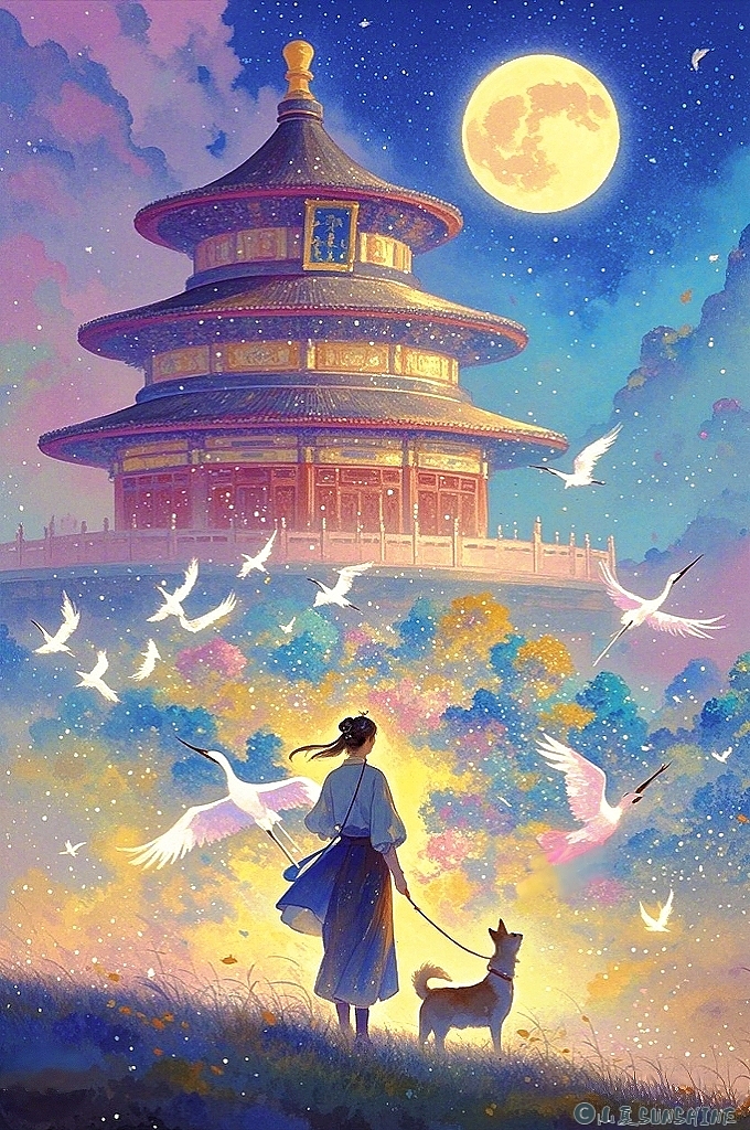 堪图画｜月明白露澄清光，层城绮阁遥相望