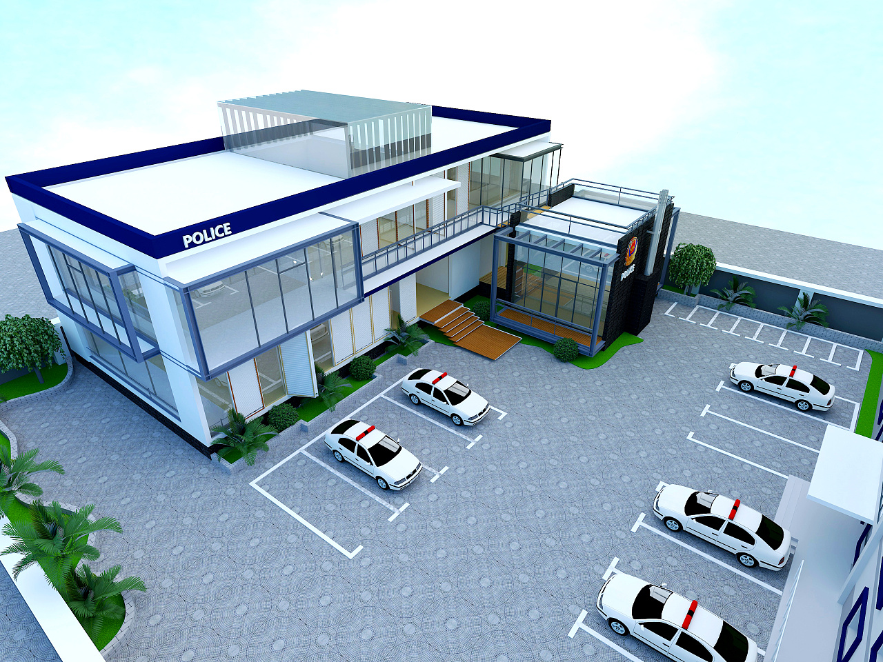 公安派出所|空间|建筑设计|coolblack - 原创作品 - 站酷 (zcool)