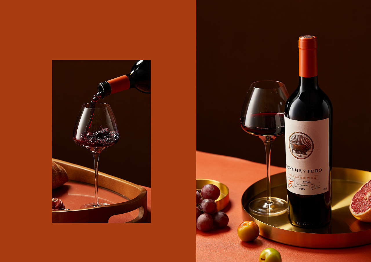 干露红酒场景拍摄