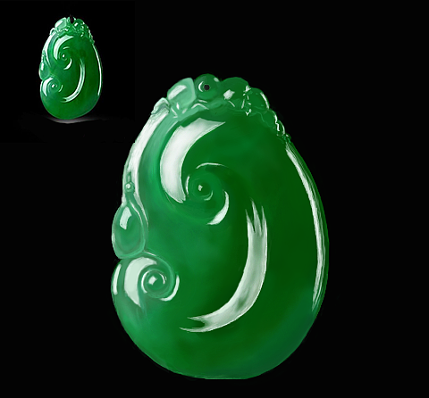 手绘临摹玉佩（图ZMzc3MDI3NDg=） - 创作习作 - 站酷设计师浅笑斐然原创素材 - 站酷ZCOOL