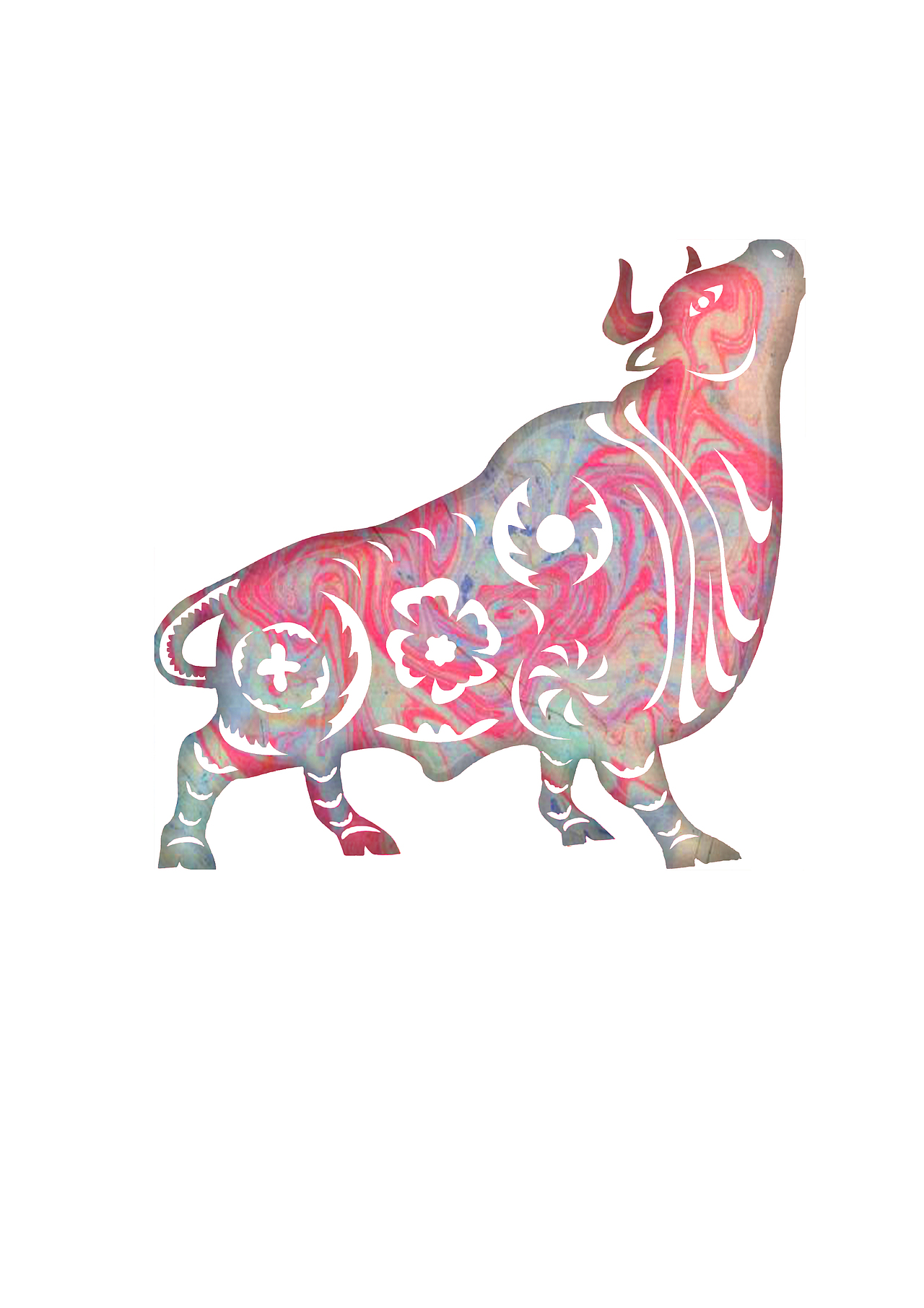 水墨纹路十二生肖