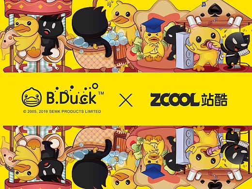 B.Duck小黄鸭 x ZCOOL站酷联名扑克共创大赛（个人主页-ZMzkxODE0MzY=） - 艺术插画 - 站酷设计师蒋蒋儿原创素材 - 站酷ZCOOL
