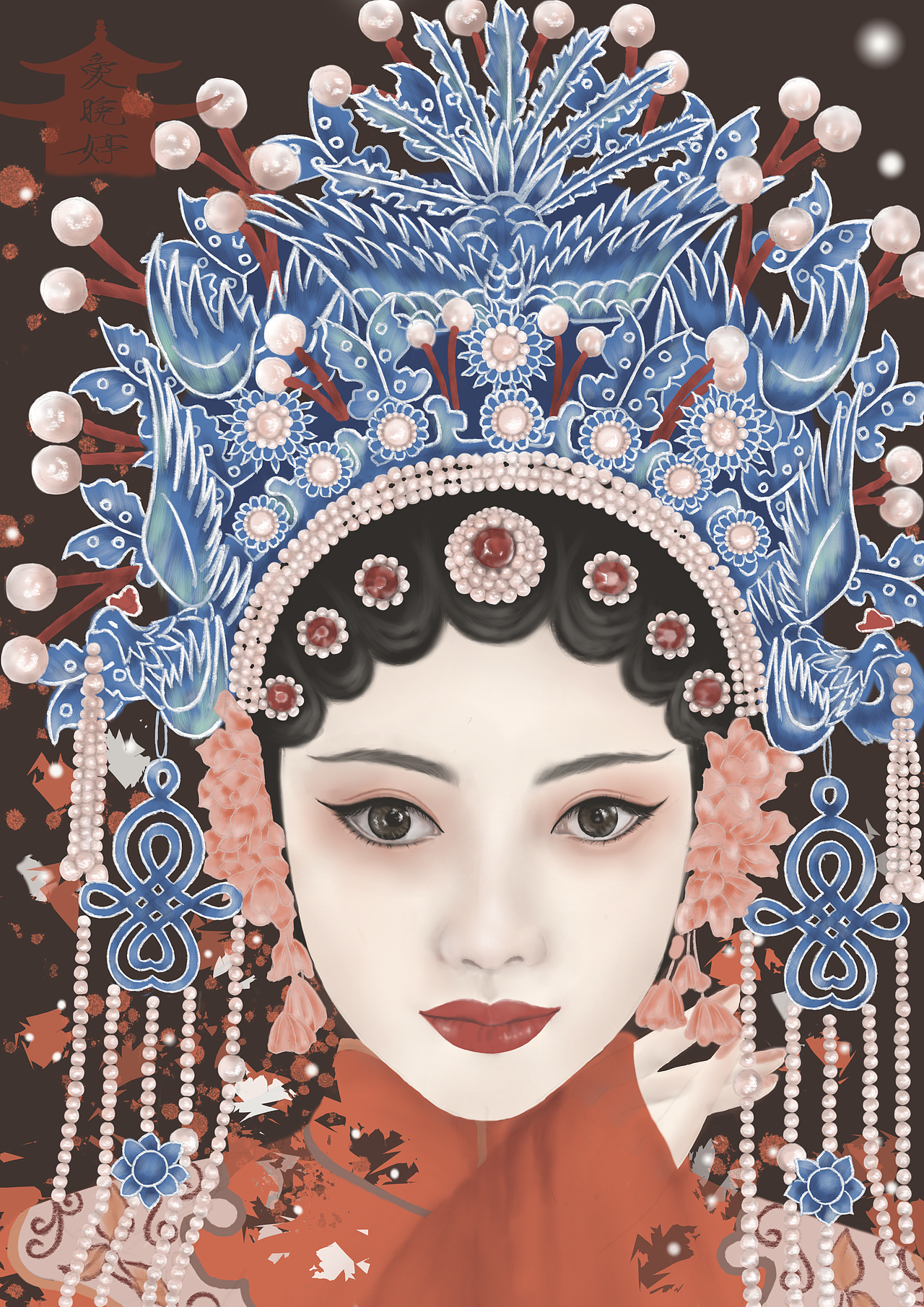 戏曲人物（图ZMjY5NDI1MDQw） - 艺术插画 - 站酷设计师插画爱晚婷原创素材 - 站酷ZCOOL