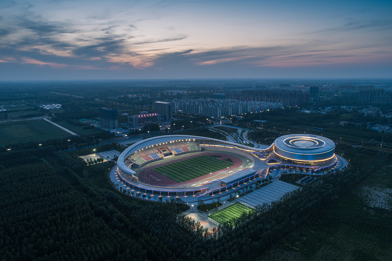 阜城县奥林匹克体育中心（图ZMjE4MTM5NTYw） - 环境/建筑摄影 - 站酷设计师景雄建筑摄影原创素材 - 站酷ZCOOL