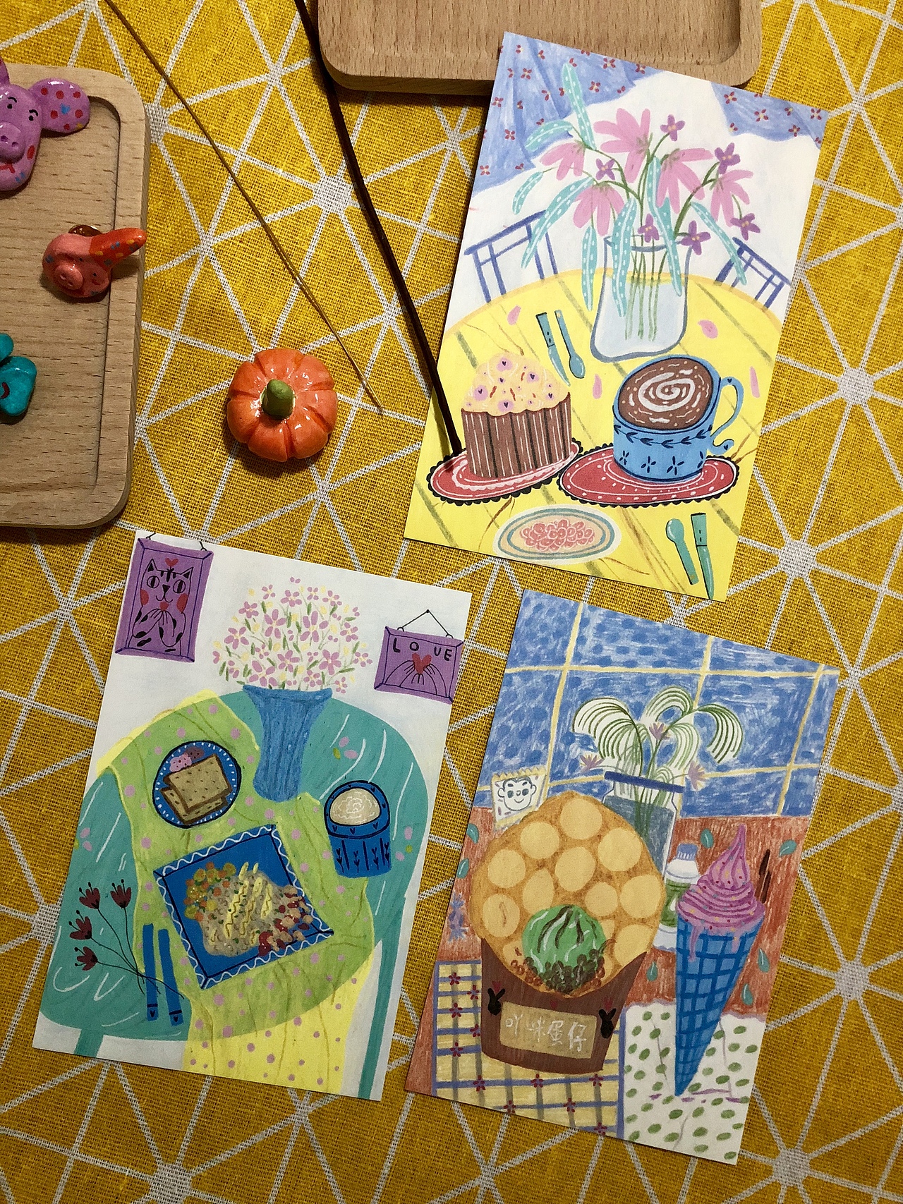 画画画贴贴贴吃吃吃（图ZMTQzNzAwNTE2） - 商业插画 - 站酷设计师yeah_one原创素材 - 站酷ZCOOL