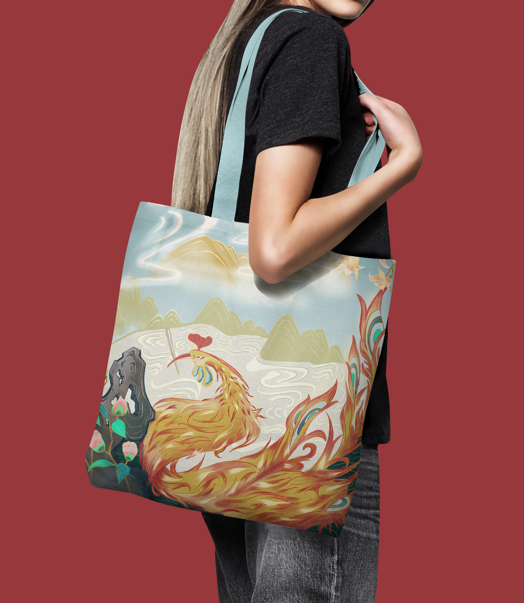 羌绣纹样插画文创衍生品