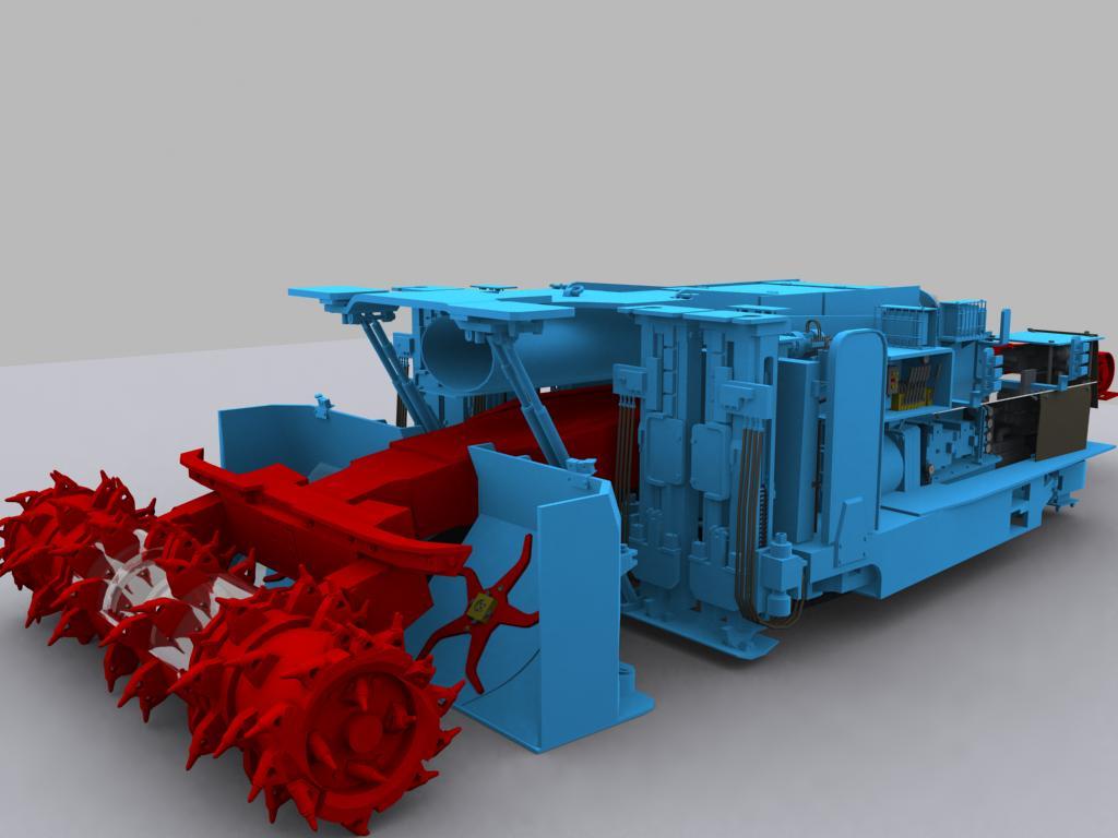 采煤设备-掘锚一体机3d模型