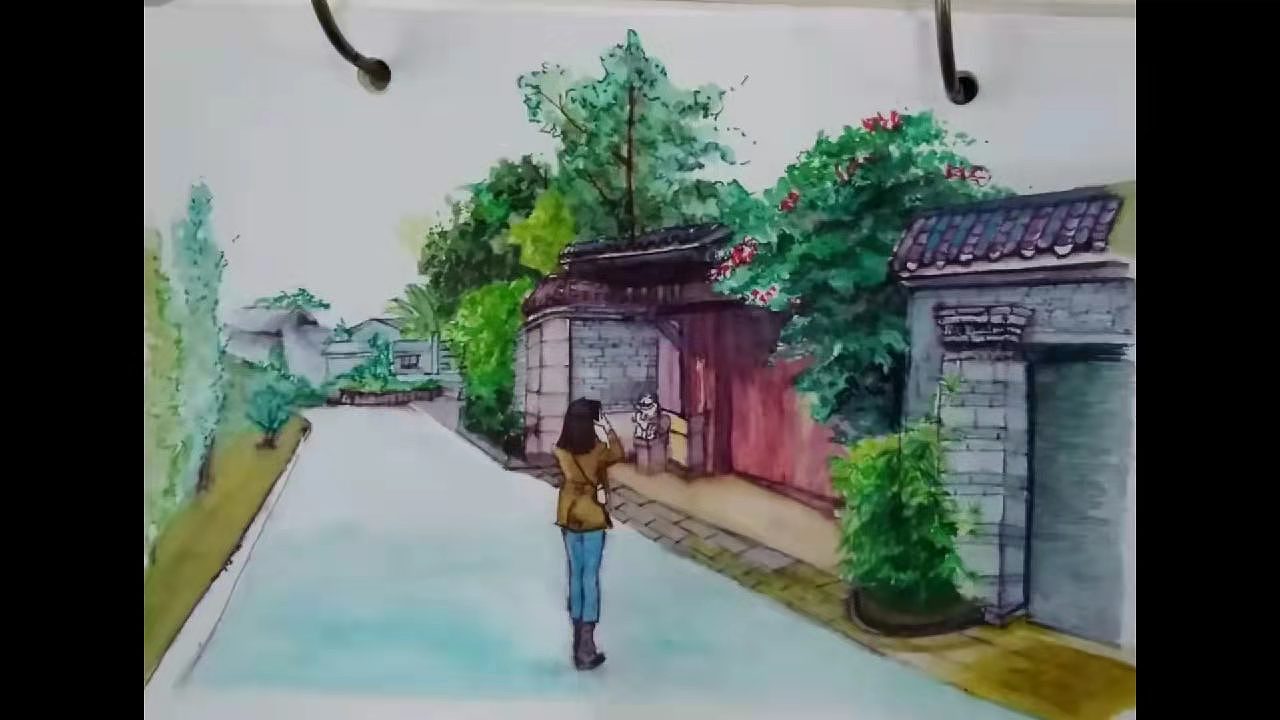 钢笔淡彩（图ZMjkwNTIzMDAw） - 绘画 - 站酷设计师冰晶仙子原创素材 - 站酷ZCOOL