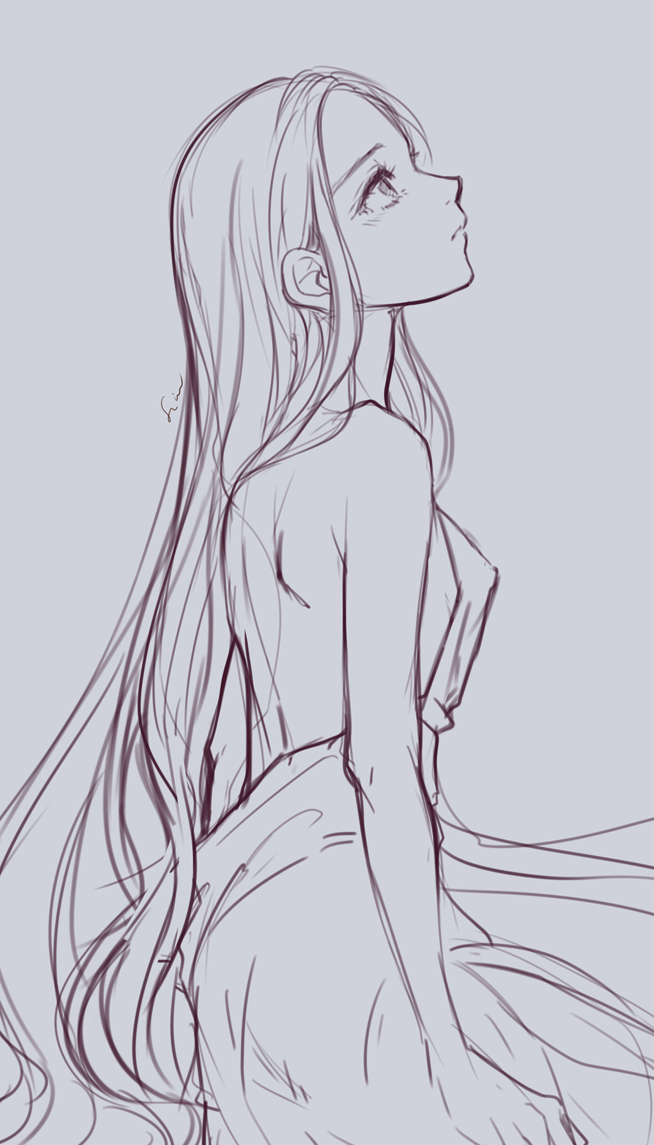 【板绘】插画人物草稿