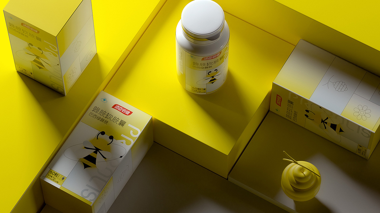 汤臣倍健-蜂胶软胶囊《蜂潮》（图ZMjgzNjk5MTg4） - 生活用品 - 站酷设计师showmetheloli原创素材 - 站酷ZCOOL