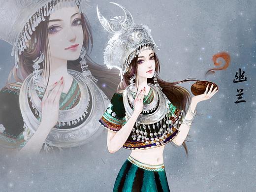 古风人设插画和Q版
