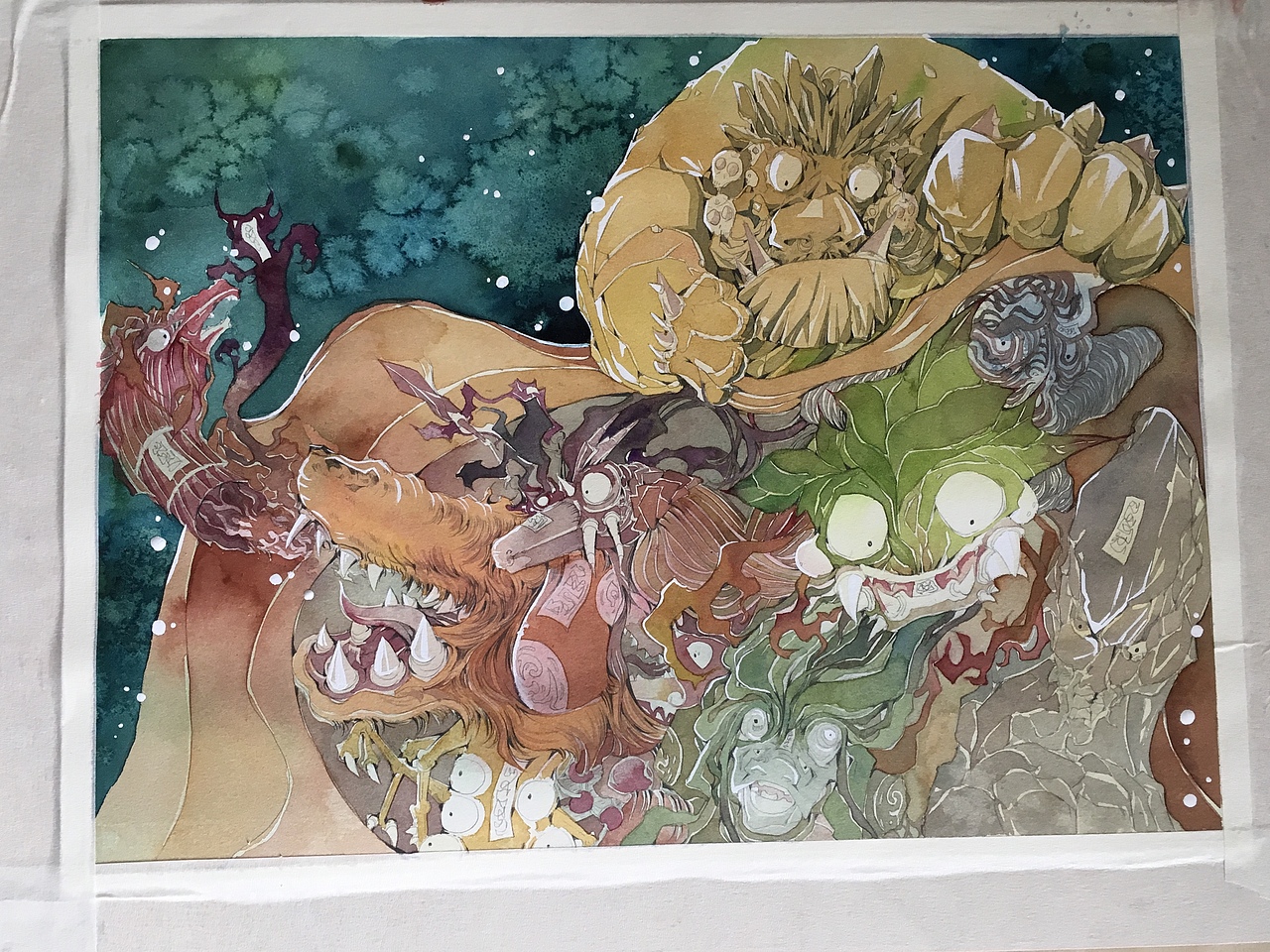 魅的概念水彩设计步骤