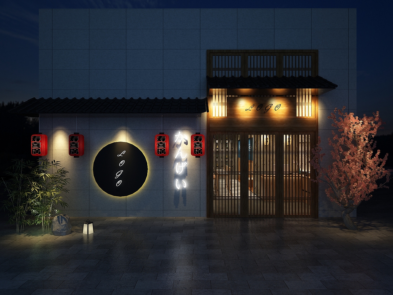 设计师刚做的 日式餐厅效果图，欢迎点评（图ZMTcyMzg2NzY0） - 家装设计 - 站酷设计师13225818589林潇原创素材 - 站酷ZCOOL