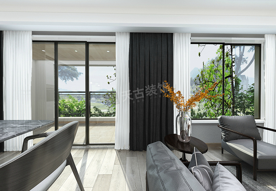 江北鸿恩寺保利山庄花园洋房跃层户型现代风格改造设计