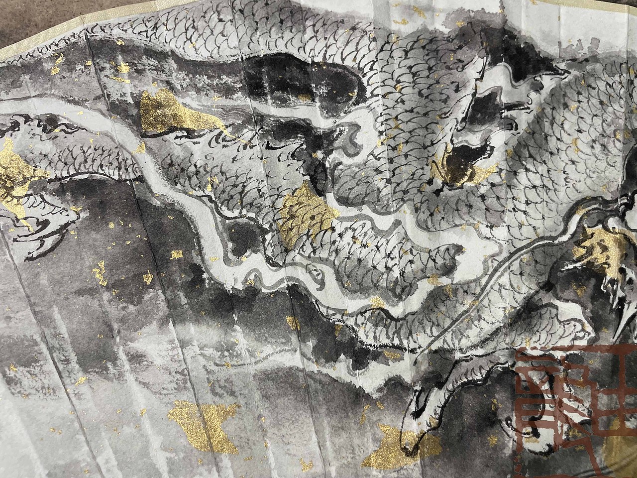 由龍#中华民族龙纹研究——扇面定制